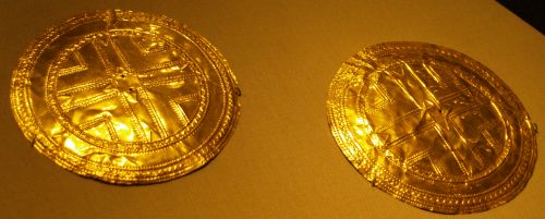 gold cross discs Archaeology of the National Museum of Ireland, Dublin, Ireland