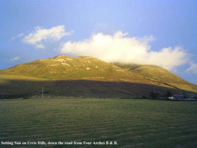 Sunset over the Urris Hills in the ever changing light.