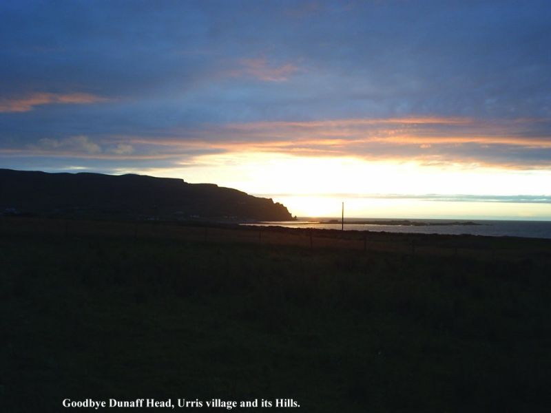 Sunset over Dunaff Head.