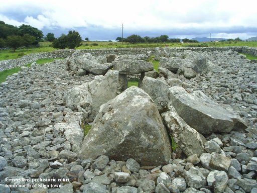 Creevykeel prehistoric court tomb, north of Sligo Town.