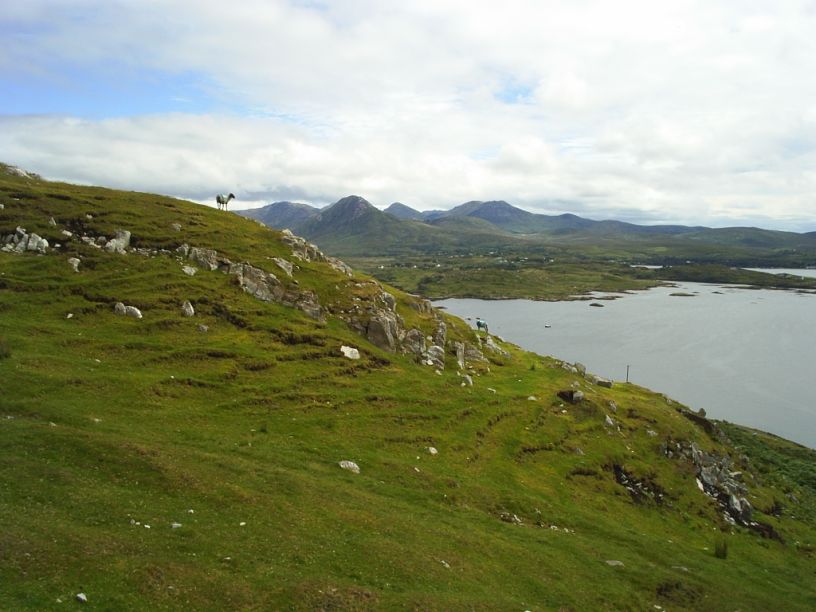 The Twelve Bens on the descent.