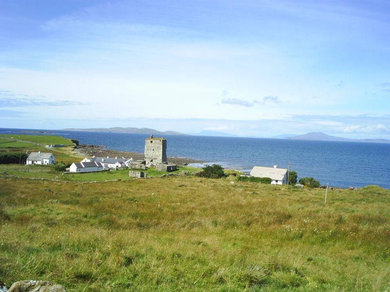 The ruins of Renvyle Castle.