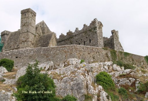 The Rock of Cashel is a limestone outcrop on which is built a variety of medieval buildings