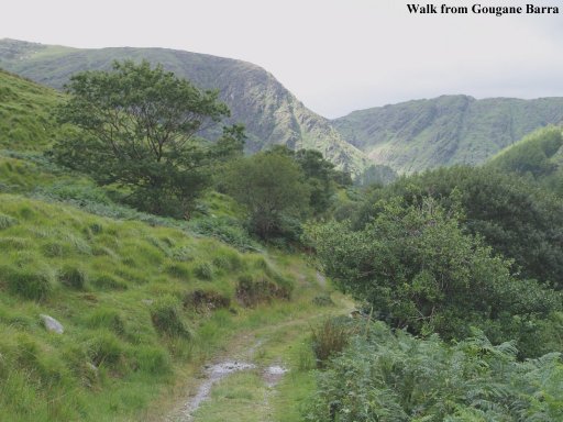 The start of the walk over the hills around Gougane Barra.