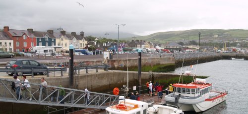 one of the ferry boats from which you can take a sea and harbour trip out to see Fungie - Dingle Town & Harbour, Dingle Peninsular, Co. Kerry, West of Ireland