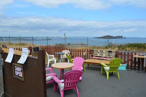 The Howth Literary Hub has set up a cafe at the start of the Howth Cliff walk Howth Cliff Walk
