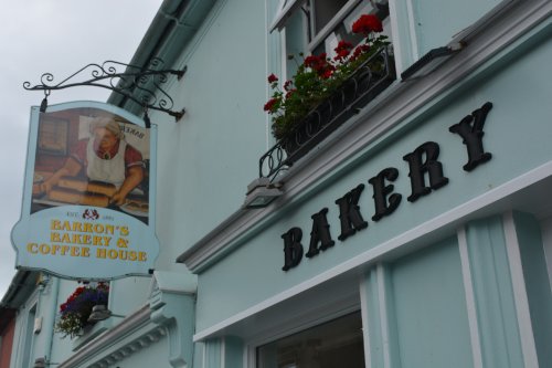 The sign of Barron's Bakery & Coffee House town of Cappoquin, Co. Waterford, Ireland