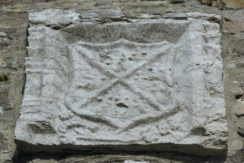 Geraldine arms, bees on a quartered shield Desmond Castle, Kinsale, Co. Cork, West of Ireland