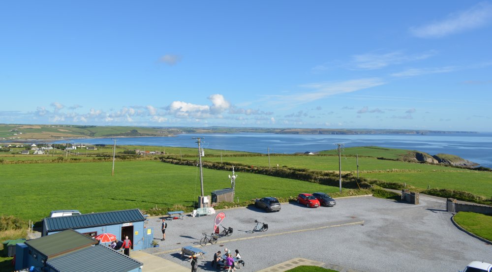 Looking east along the coast from the top of the Old Head signal tower Old Head of Kinsale, Co. Cork, Ireland