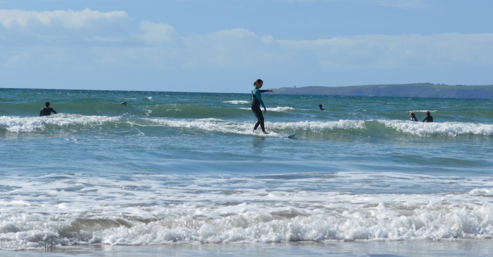 Great surfing off Garrettstown Strand or Garrylucas Beach Co. Cork, West of Ireland