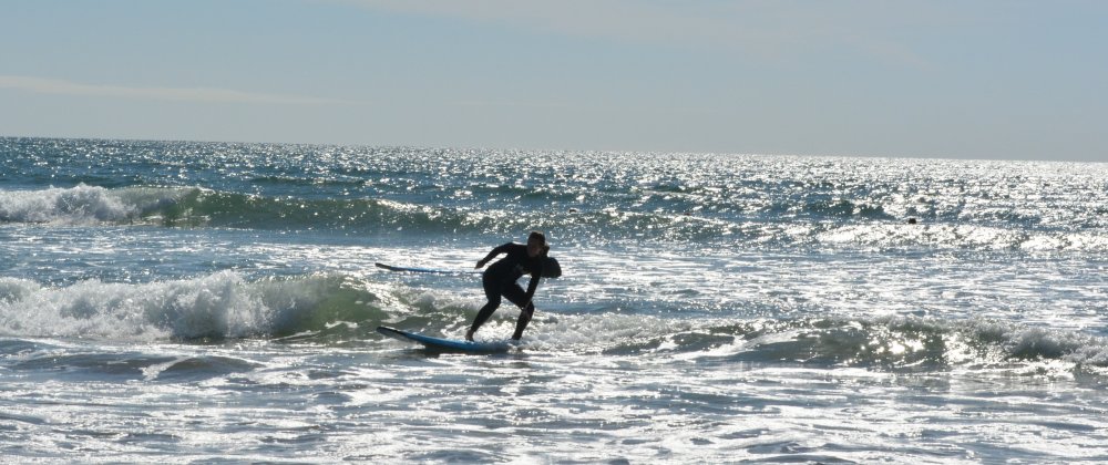 Great surfing off Garrettstown Strand or Garrylucas Beach Co. Cork, West of Ireland