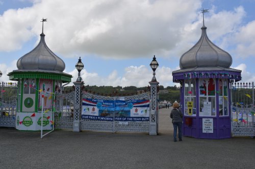 The entrance to the Bangor Garth Pier, North Wales, UK, Great Britain