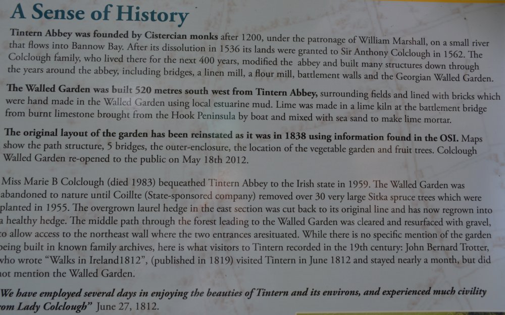 A brief history of the Georgian Colclough Walled Garden, Tintern, Co. Wexford 