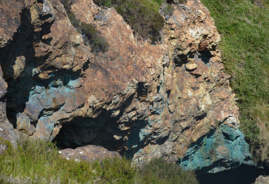 The colours of iron and copper compounds in the rocks by Mountain Mine - Allihies copper Beara Peninsula wild Atlantic Way West Cork