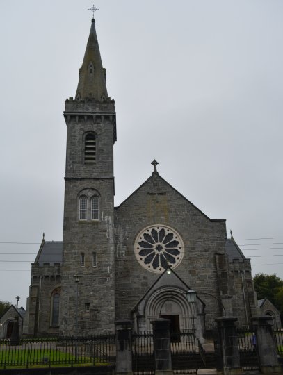 a large grand church, the spire 1861 is 230 ft high St. Senan's Roman Catholic Church, Kilrush, Co. Clare