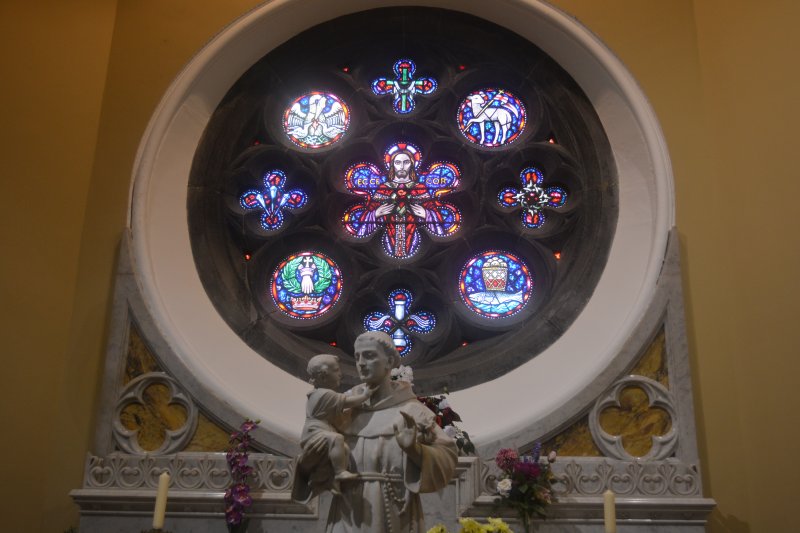 Examples of the stained glass in Franciscan Friary Church Ennis, Co. Clare, West of Ireland