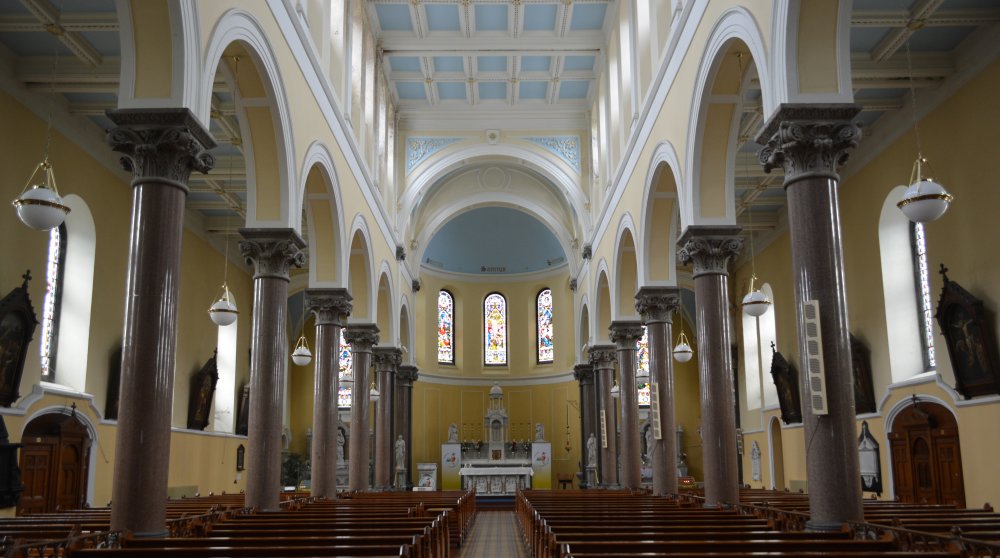 Looking down the nave of St Nicholas Church, Carrick-on-Suir