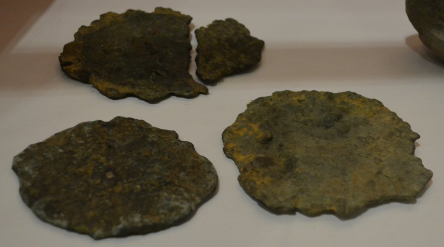 Fragments of copper cake, bronze age 2500-1700 BCE