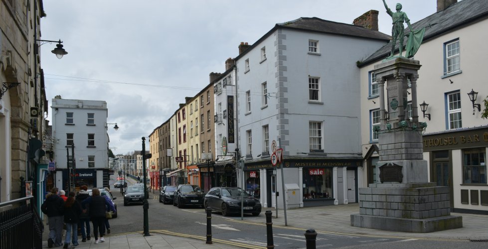Looking down to Quay Street from Mary Street, New Ross, Co. Wexford, Ireland
