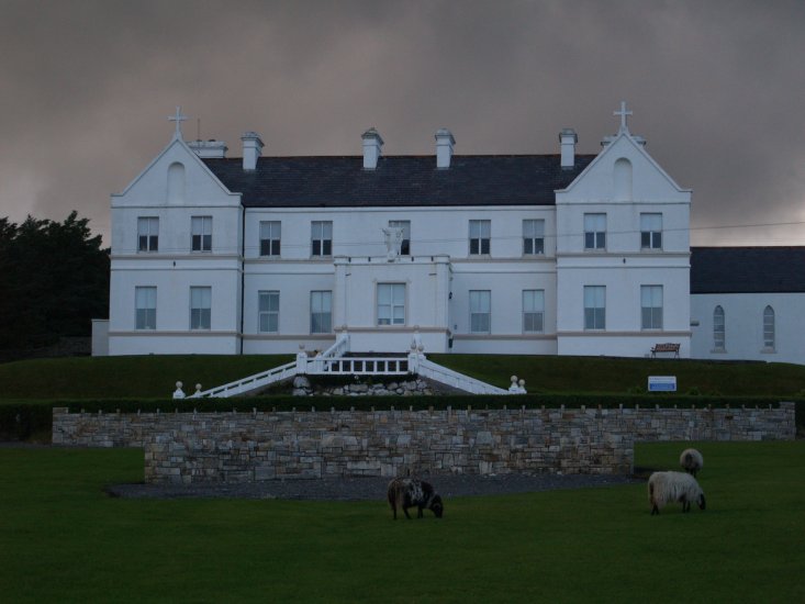 88. The Convent at Pollagh Village (between Dooagh and Keel) where the grass is cut by the sheep, Achill Island, Co. Mayo, Ireland.