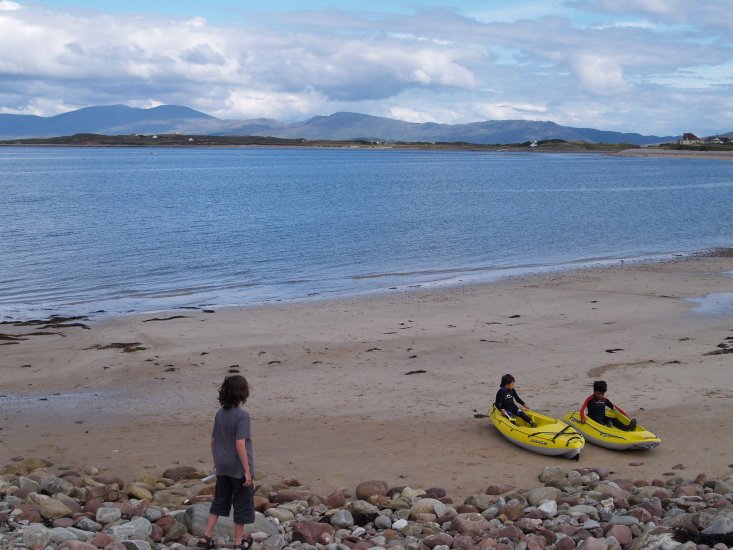 93. Dooniver Strand, Achill Island, Co. Mayo, Ireland. A safe beach (but NOT blue flag?) for aquatic activities!