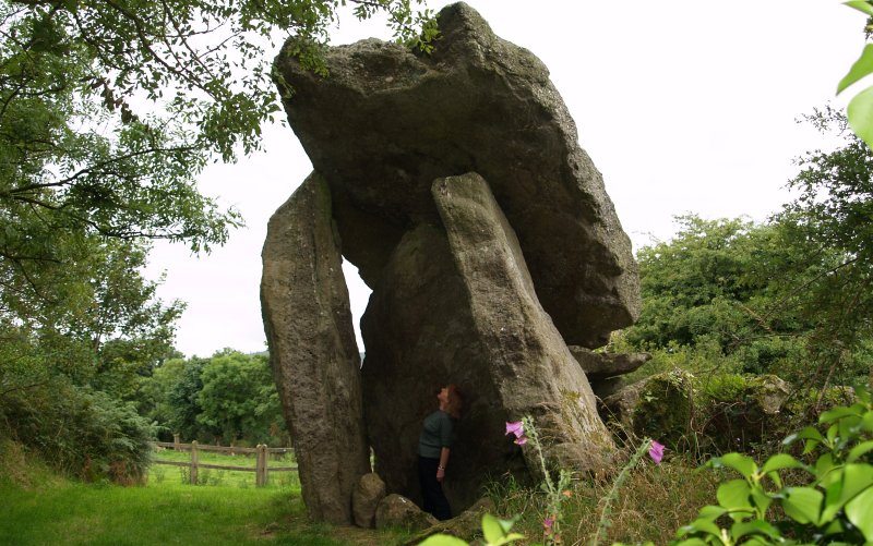 34. Leac An Scail Dolmen, the tallest portal tomb in Ireland, Co. Kilkenny, South-East Ireland.