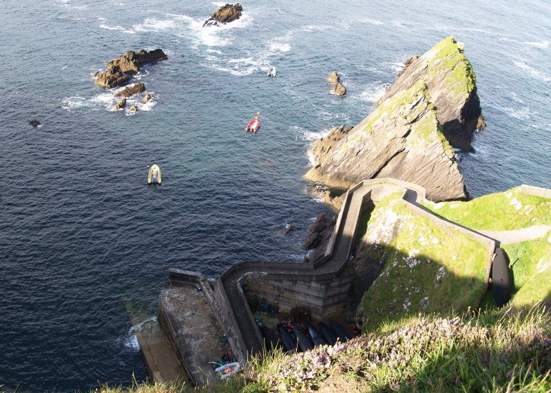46. The steep path down to the tiny harbour at Dunquin, The Dingle Peninsular, Co. Kerry, West of Ireland