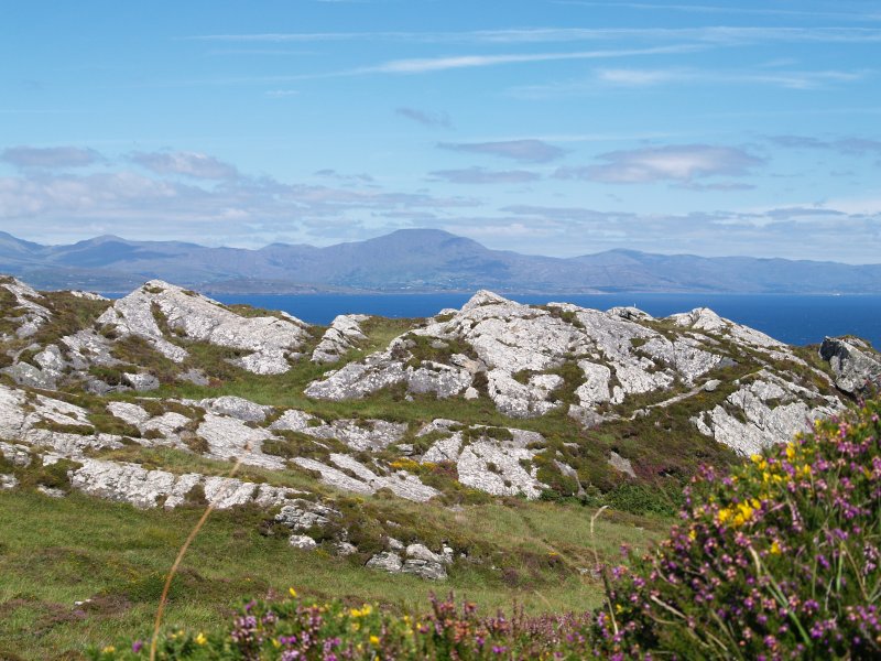 26. Looking across to the Beara Peninsular from the Sheeps Head Peninsula walk, Co. Cork. Selected Scenic Views from Holidays in the South-West of Ireland