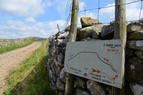 Climbing Pen-y-ghent, walk from Horton-in-Ribblesdale