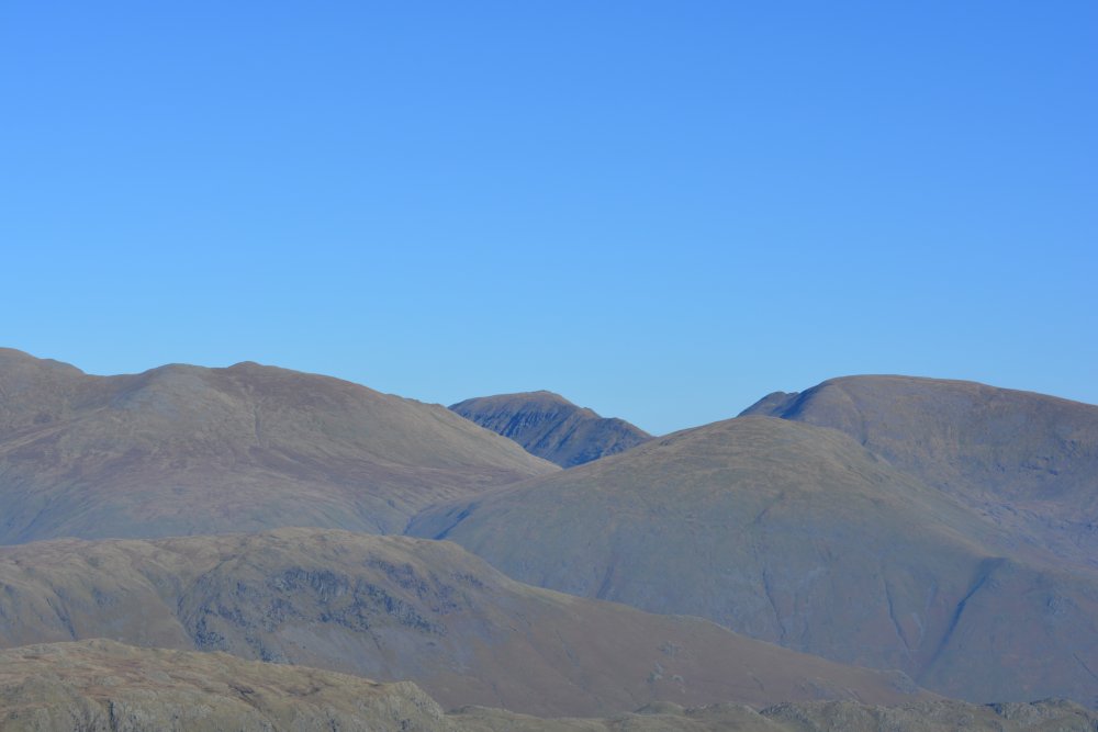 circular walk on hills high above Easedale Tarn, Cumbria, England