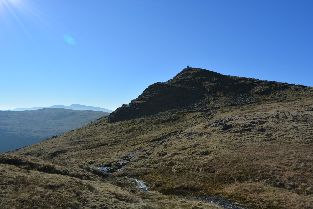 Sergeant Man circular walk on hills high above Easedale Tarn, Cumbria, England