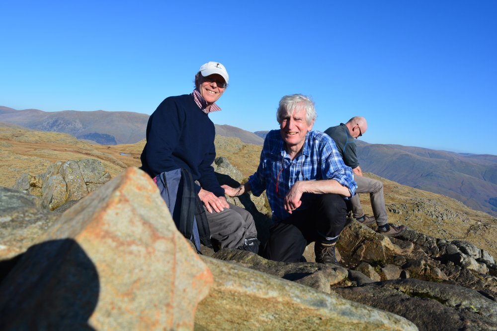 circular walk on hills high above Easedale Tarn, Cumbria, England