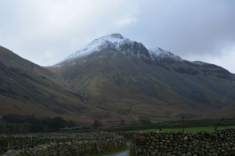 walk from upper Wasdale Head to Sty Head Tarn stunning views