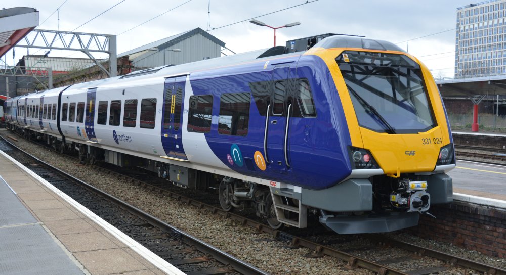 Class 331 EMU 331024 at Crewe station - about to leave for Crewe Electric Depot (March 2020)