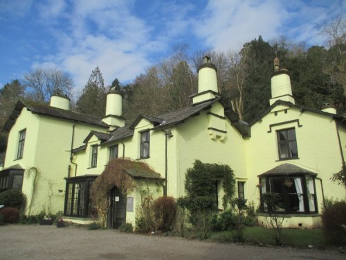 Lancrigg Hotel and Poets Cafe Bar with great views up Easedale.