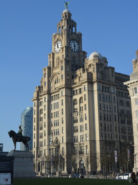 Liver Building Pier Head Pierhead Liverpool historic Merseyside waterfront
