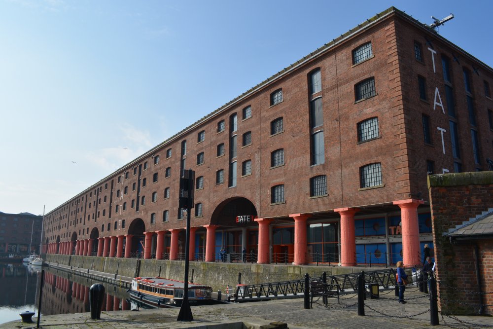 The massive warehouses of the Albert Dock Liverpool's historic docks England