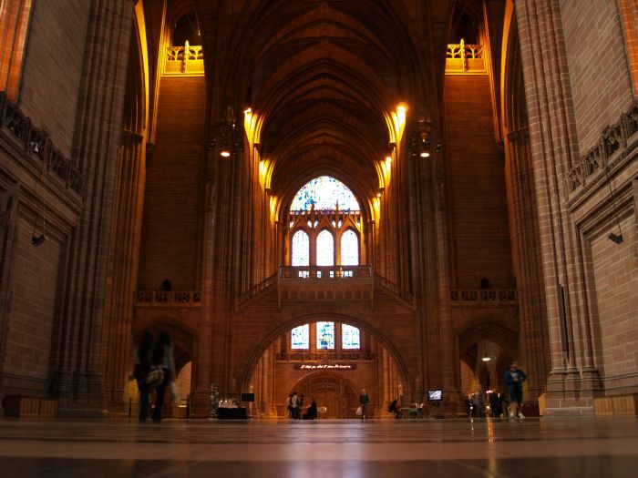 Anglican Cathedral Liverpool Looking north to the nave bridge