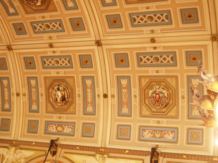 The highly ornate roof of St George's Concert Hall Liverpool