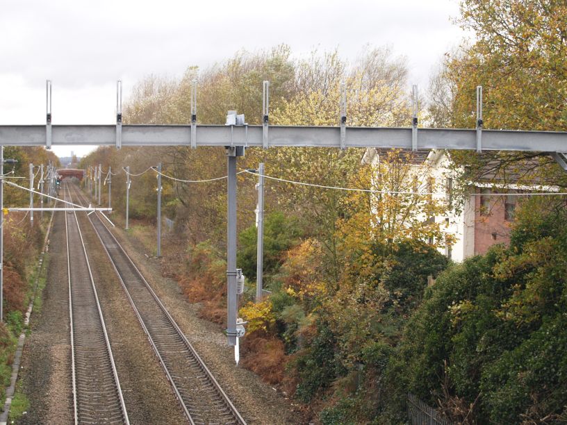 electrification Liverpool-Manchester line at Whiston Rainhill