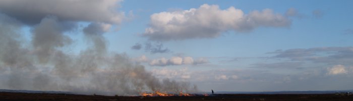Heather being burned off above Hutton-le-Hole