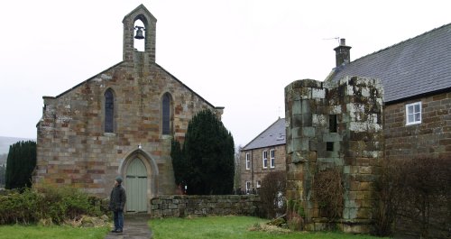 The turret staircase on the right is all that is left of the great medieval abbey-priory!