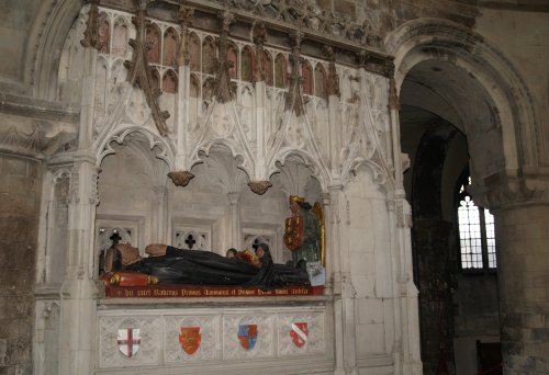 tomb of Rahere (1143), the founder of St Bartholomew-the-Great - Scenes of the Church of St Bartholomew-the-Great in London Town and City, England