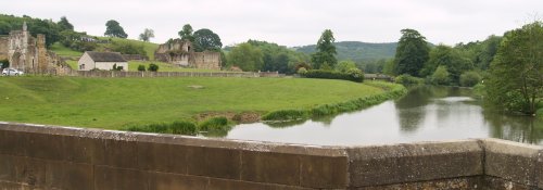 View of the Priory from the bridge ....