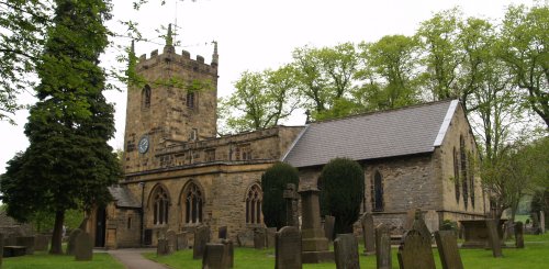 Eyam Church viewed from the south-east.