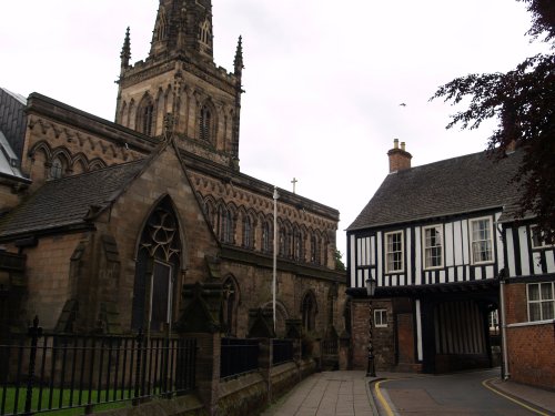 The external architectural features of Church of St Mary de Castro, founded in the 12th century, and the medieval Castle House (dating from the 15th century).