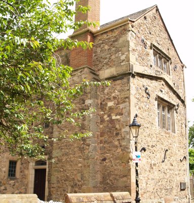 The back corner of the Newarke Houses which now house a museum.