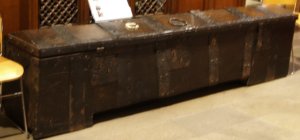 The great medieval chest in St Martin's Cathedral.