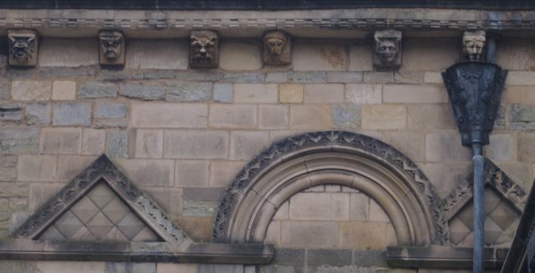 More details of the rich carving of the stonework on the north wall of St Mary de Castro Church