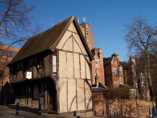 The Lace Centre is housed in a lovely medieval 14th Century building below the entrance to Nottingham Castle and lace demonstrations take place on certain days - City of Nottingham, England, English Midlands